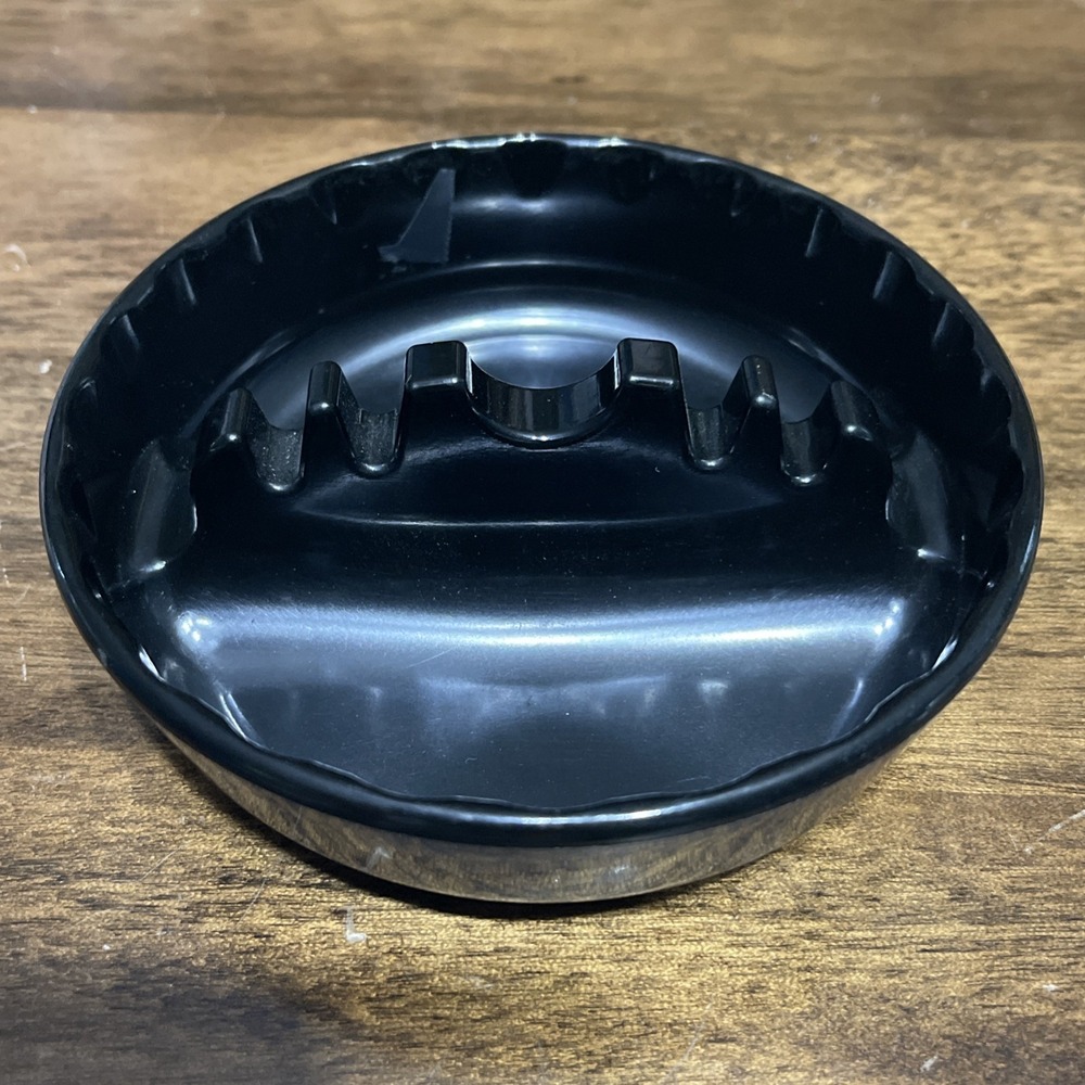 Vintage Gessner, MELAMINE Black ASHTRAY #331, 5" Mid - Century Modern‎ USA